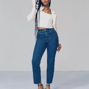 Curve Love Ultra High Rise Ankle Straight Jean - Size 25/0